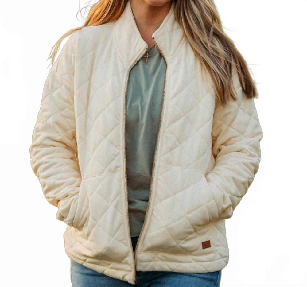 NEW YEE YEE amarillo quilted jacket in beige